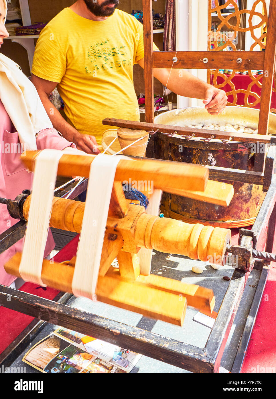 Silk Reeling Process/thread Extraction Reeling silk hi-res stock photography and images - Alamy