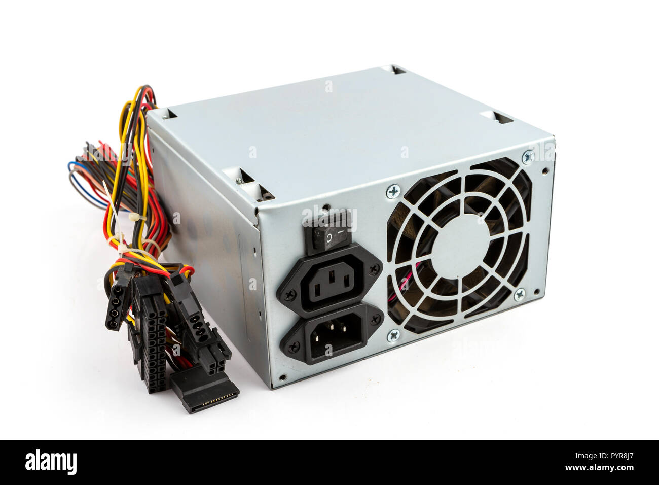 Computer Power Supply Unit On White Background Stock Photo Alamy