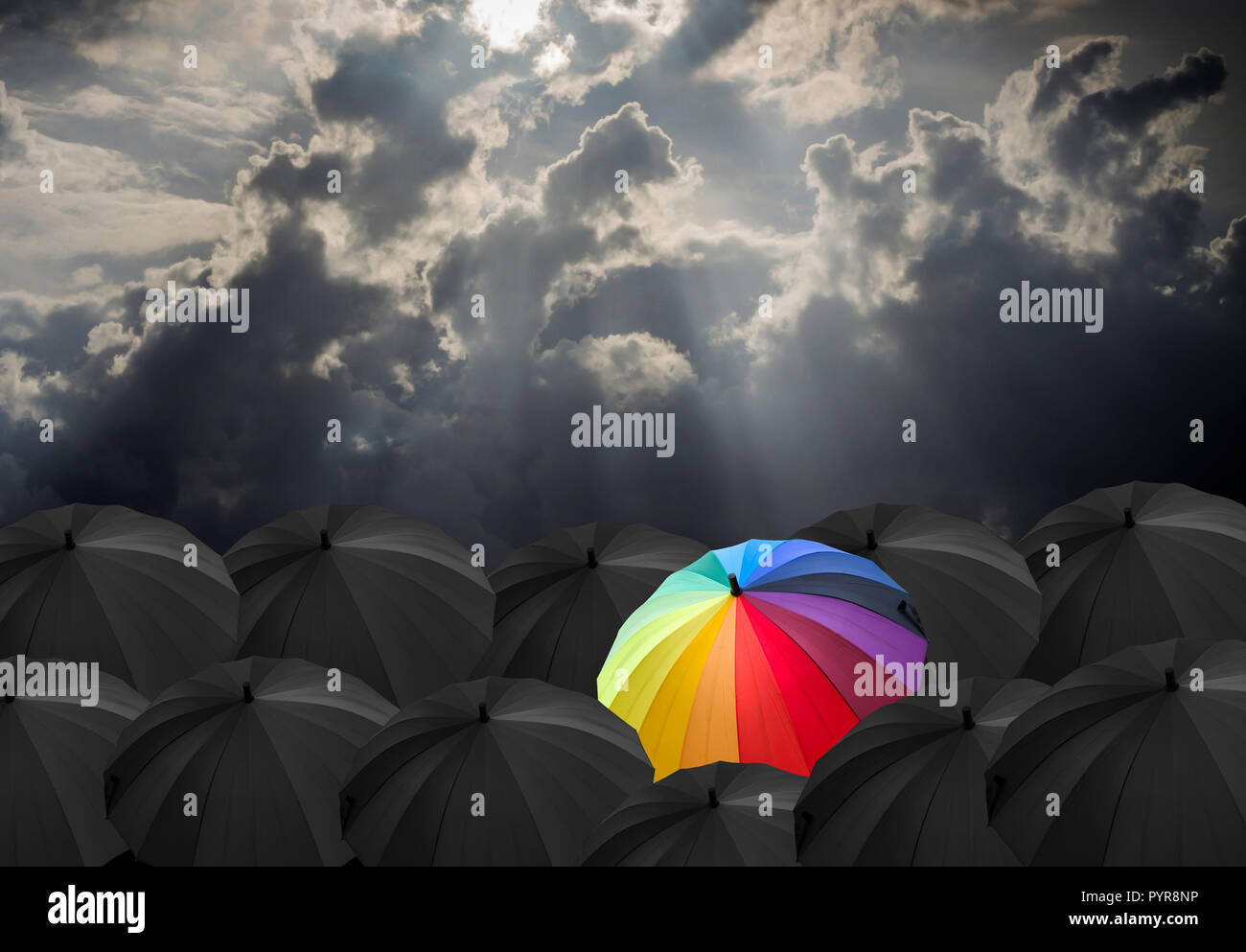Rainbow cloud umbrella Clearance