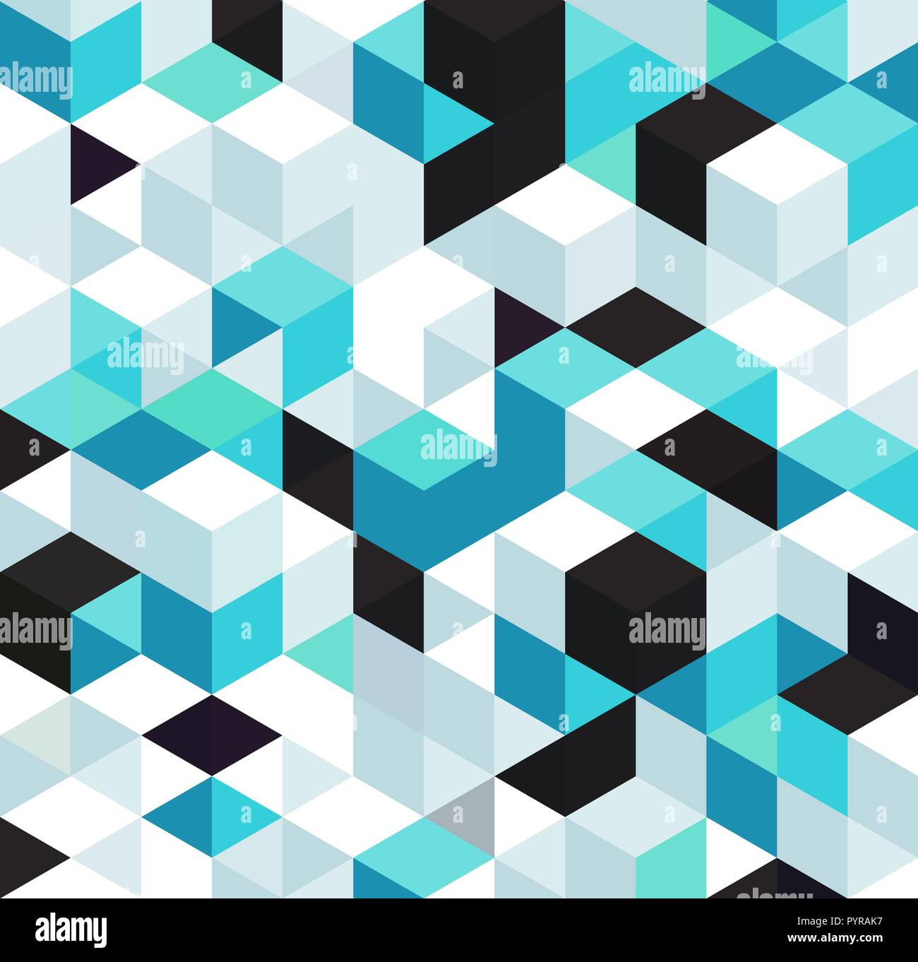 Abstract background with color cubes and grid Stock Vector