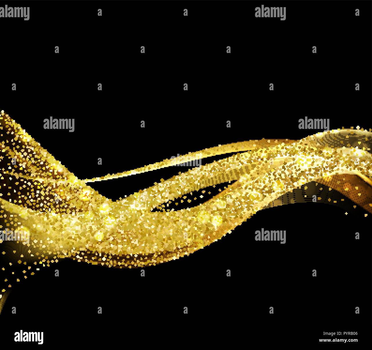 Abstract shiny color gold wave design element Stock Vector Image & Art ...