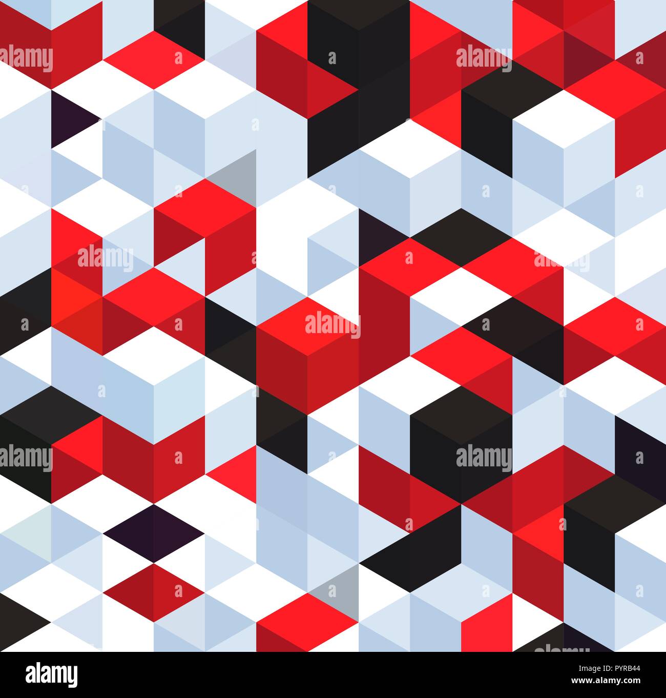 Abstract background with color cubes and grid Stock Vector