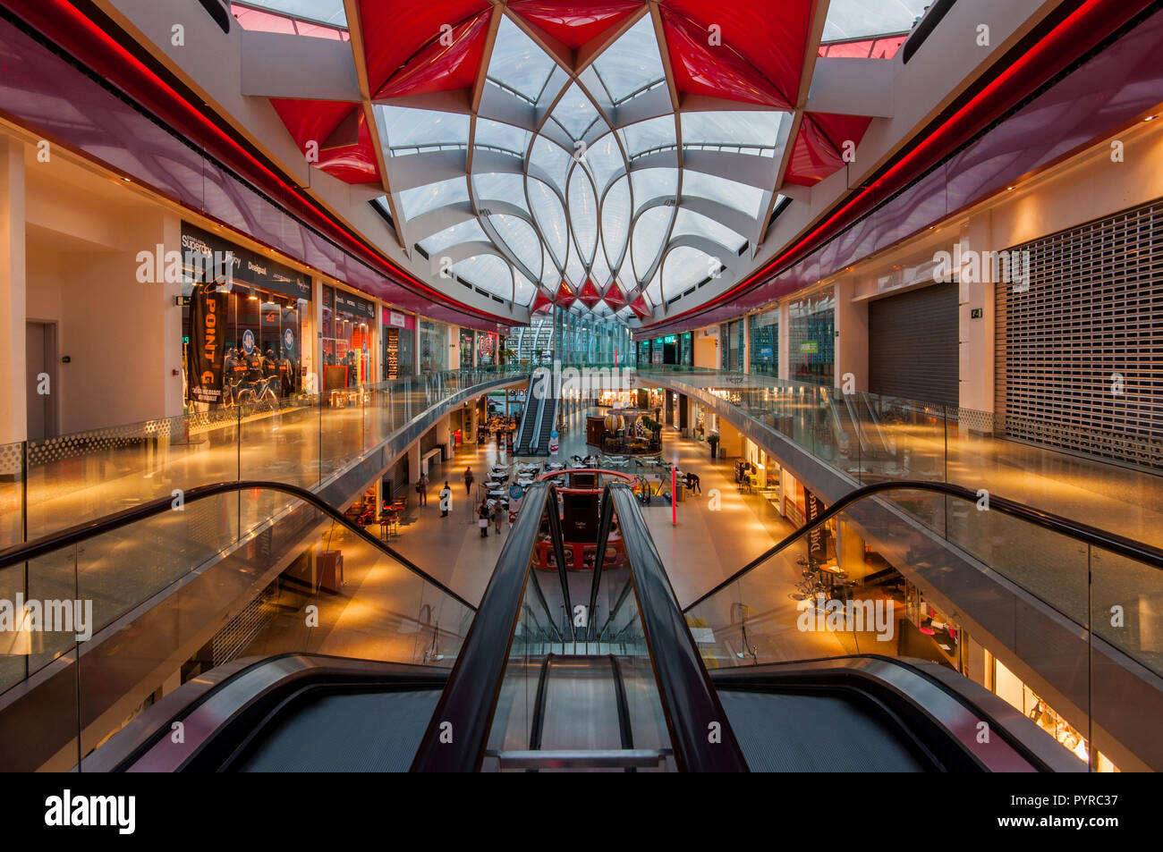 Interior of the Mediacité Shoppingmall in Liege, Belgium Stock Photo ...