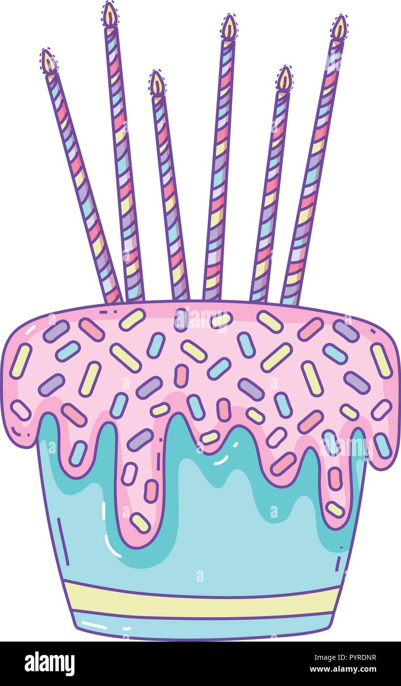 Birthday Cake Cartoon Stock Vector Image Art Alamy