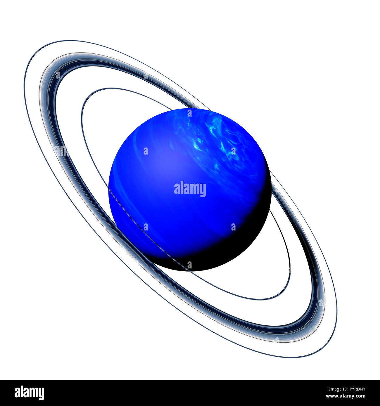 Neptune with its rings isolated on white background, part of the solar system Stock Photo Neptune with its rings isolated on white background, part of the solar system Stock Photo