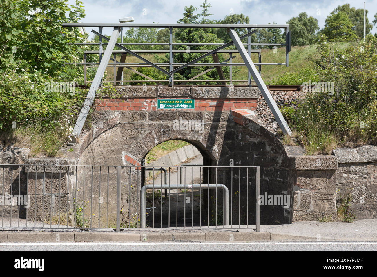 The Donkey Bridge, Invergordon, Highland, Scotland, UK. The small