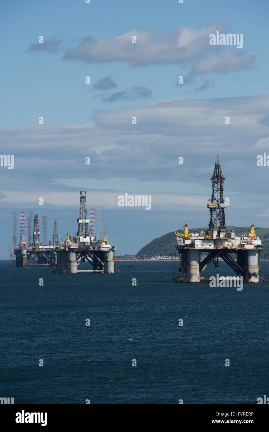 Drilling Rigs anchored in the Cromarty Firth, Invergordon, Highland