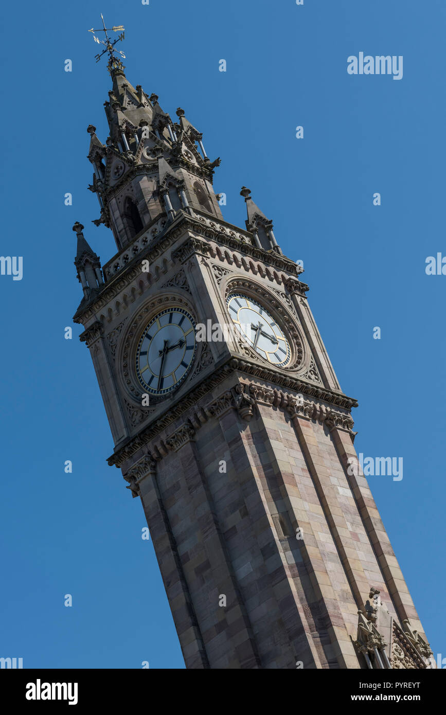 The Albert Memorial Clock situated at Queen's Square in Belfast