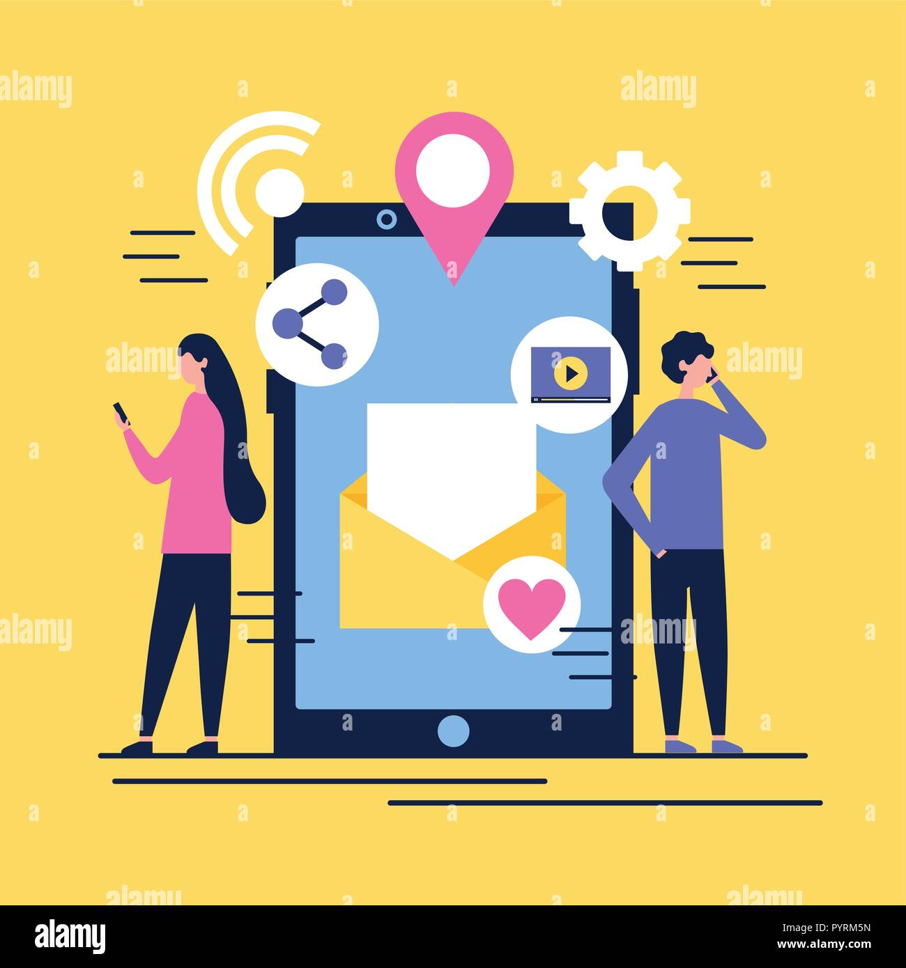 social media digital Stock Vector Image & Art Alamy