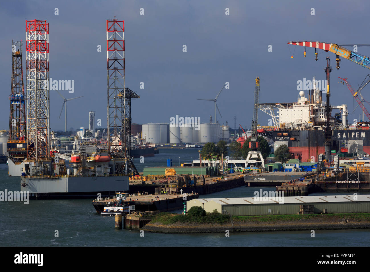 Keppel Verolme Shipyard, Rotterdam, Netherlands, Europe Stock Photo