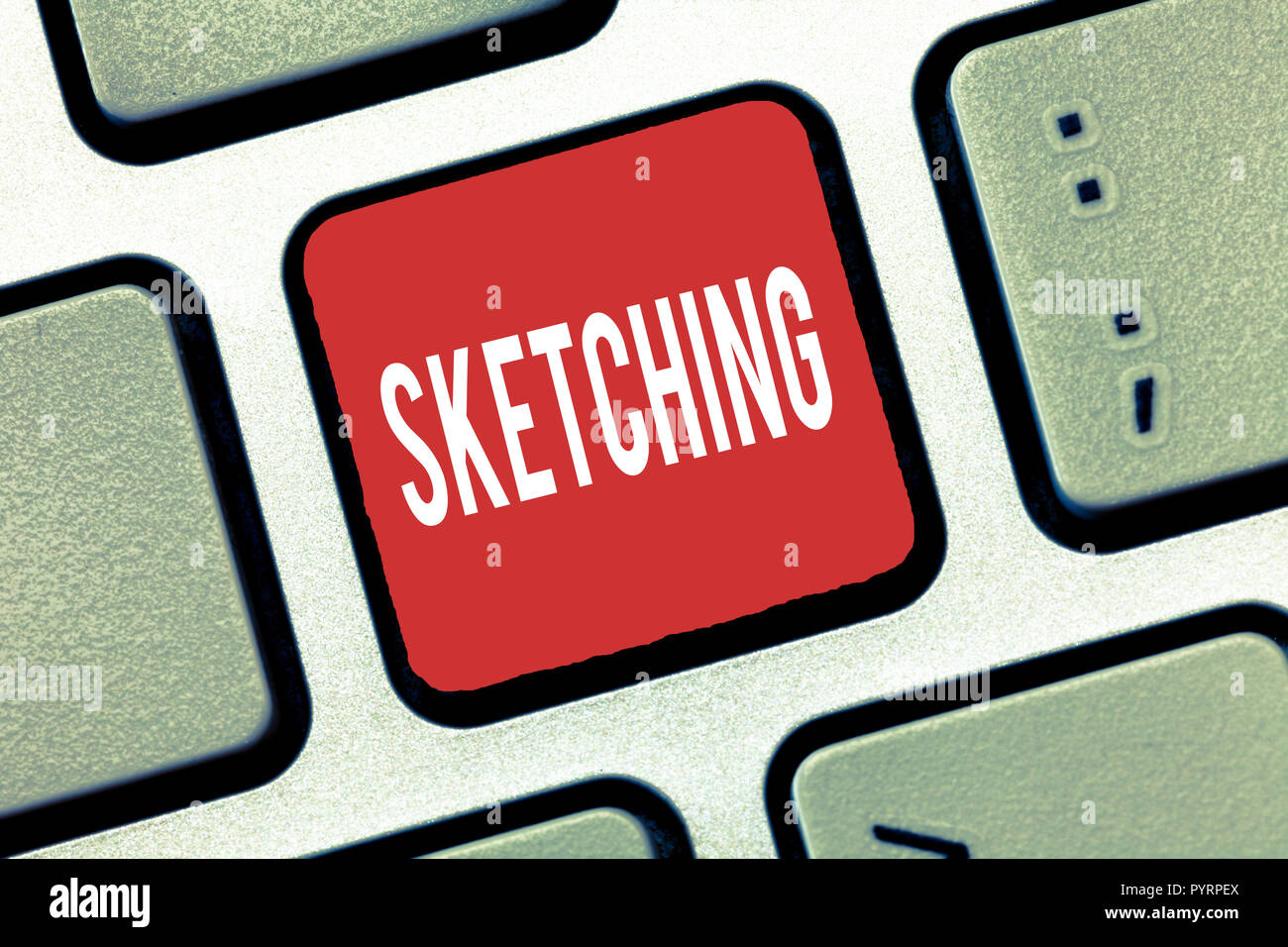 Handwriting text writing Sketching. Concept meaning Making a rough ...