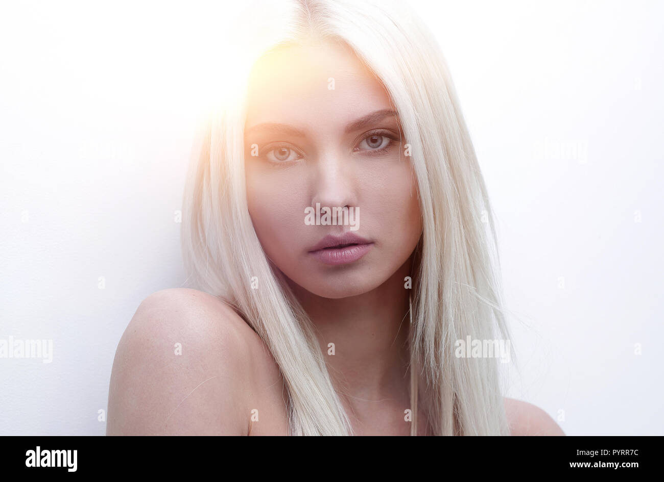Close-up portrait of a sad beautiful woman Stock Photo - Alamy