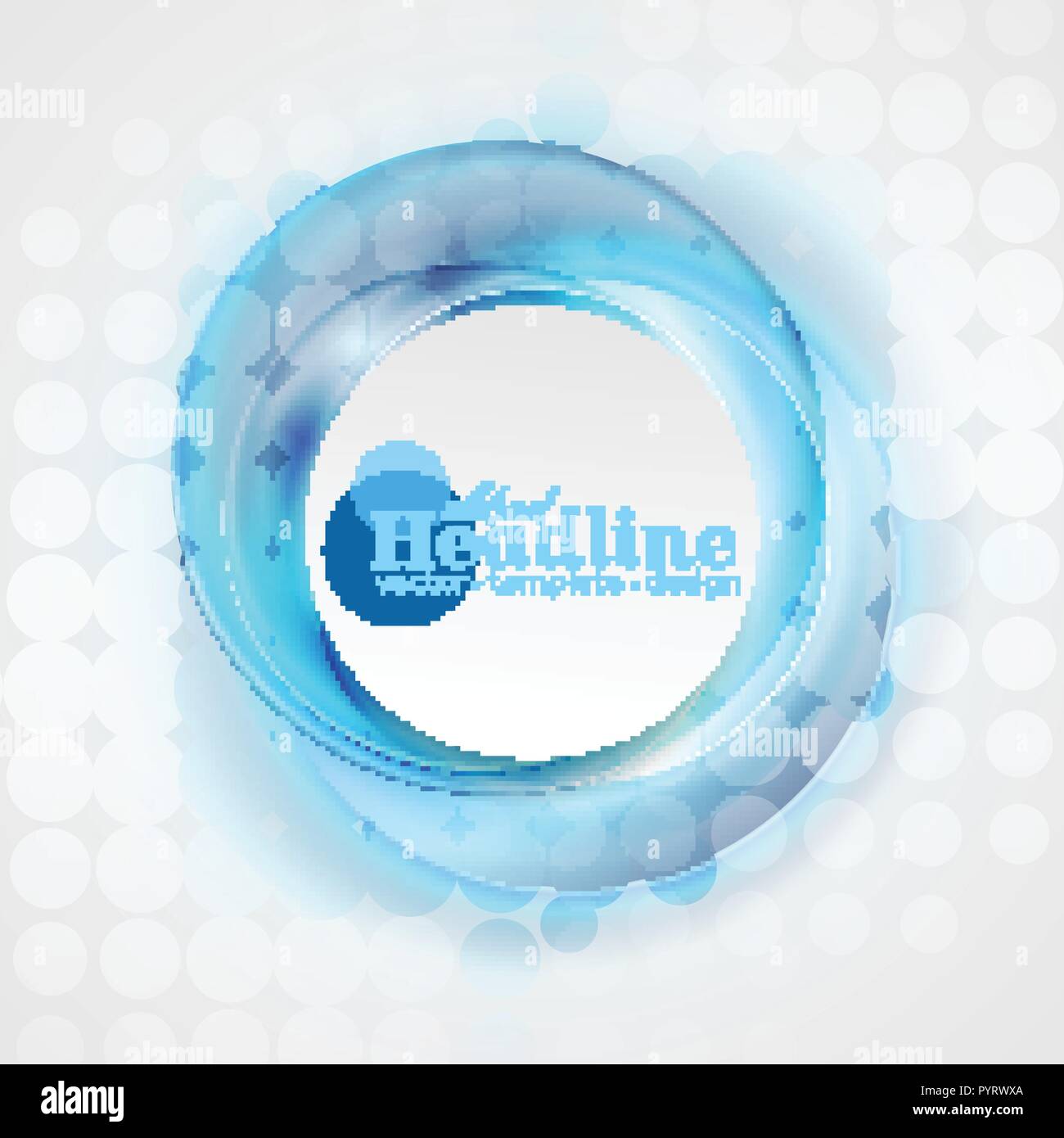 Abstract shiny blue swirl circles background. Vector design Stock Vector