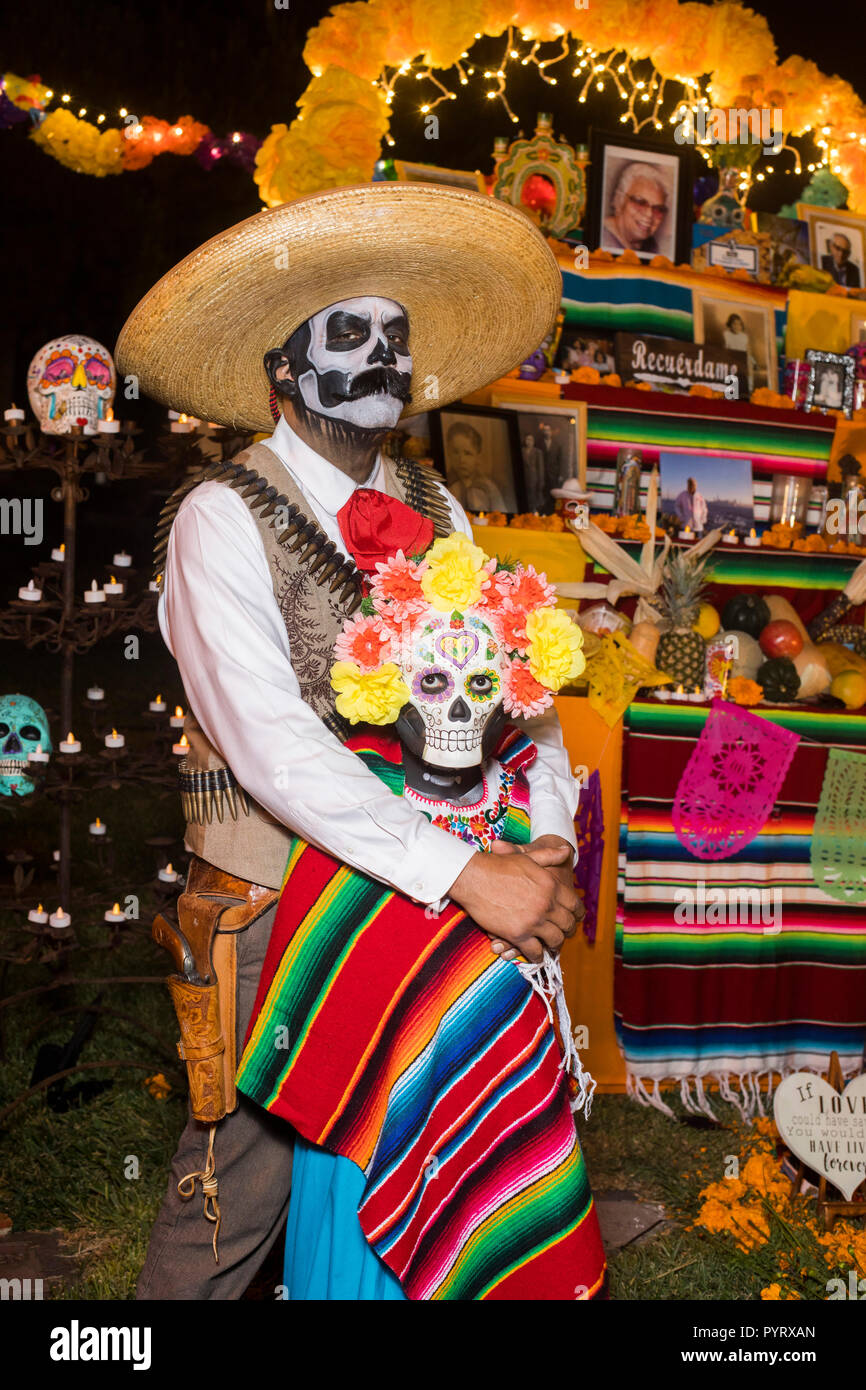 Father and Daughter, An altar at Dia de los Muertos (Day of the Dead
