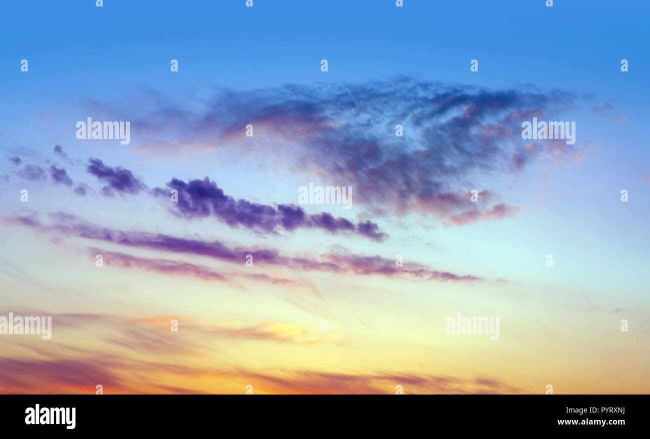 Sunset / sunrise with clouds, light rays and other atmospheric effect ...