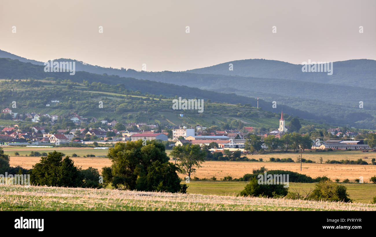 View on the village of Dubova pri Modre in western Slovakia Stock Photo