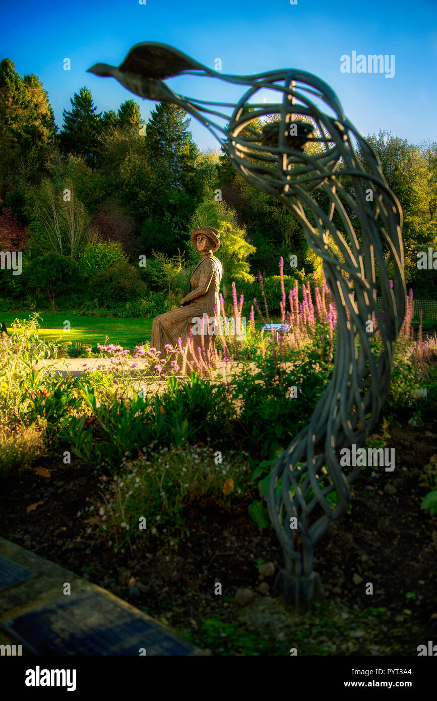 Statue of Emily Davison Suffragette in Morpeth Northumberland Stock