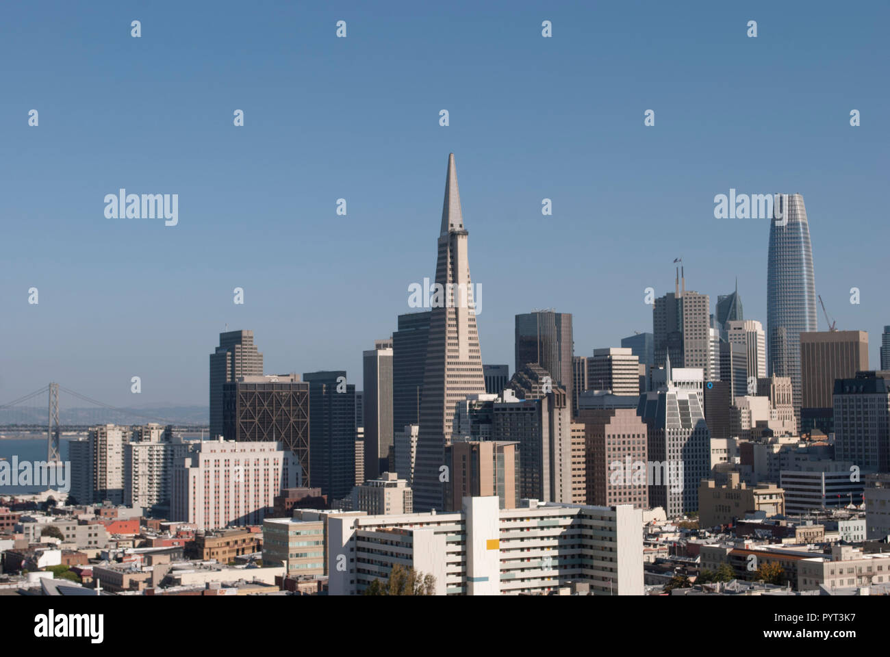 San Francisco downtown. Modern and retro architecture. Stock Photo