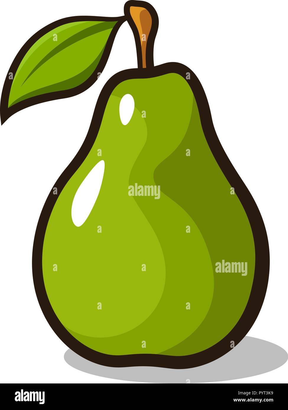 Vector illustration of a pear isolated on white Stock Vector Image ...