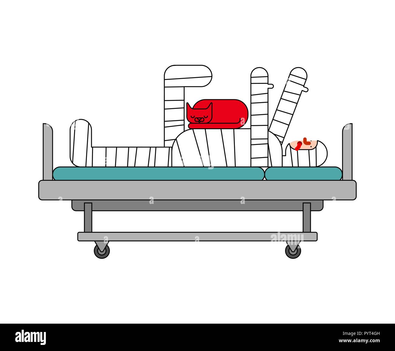 Hospital man bed plaster hi-res stock photography and images - Alamy