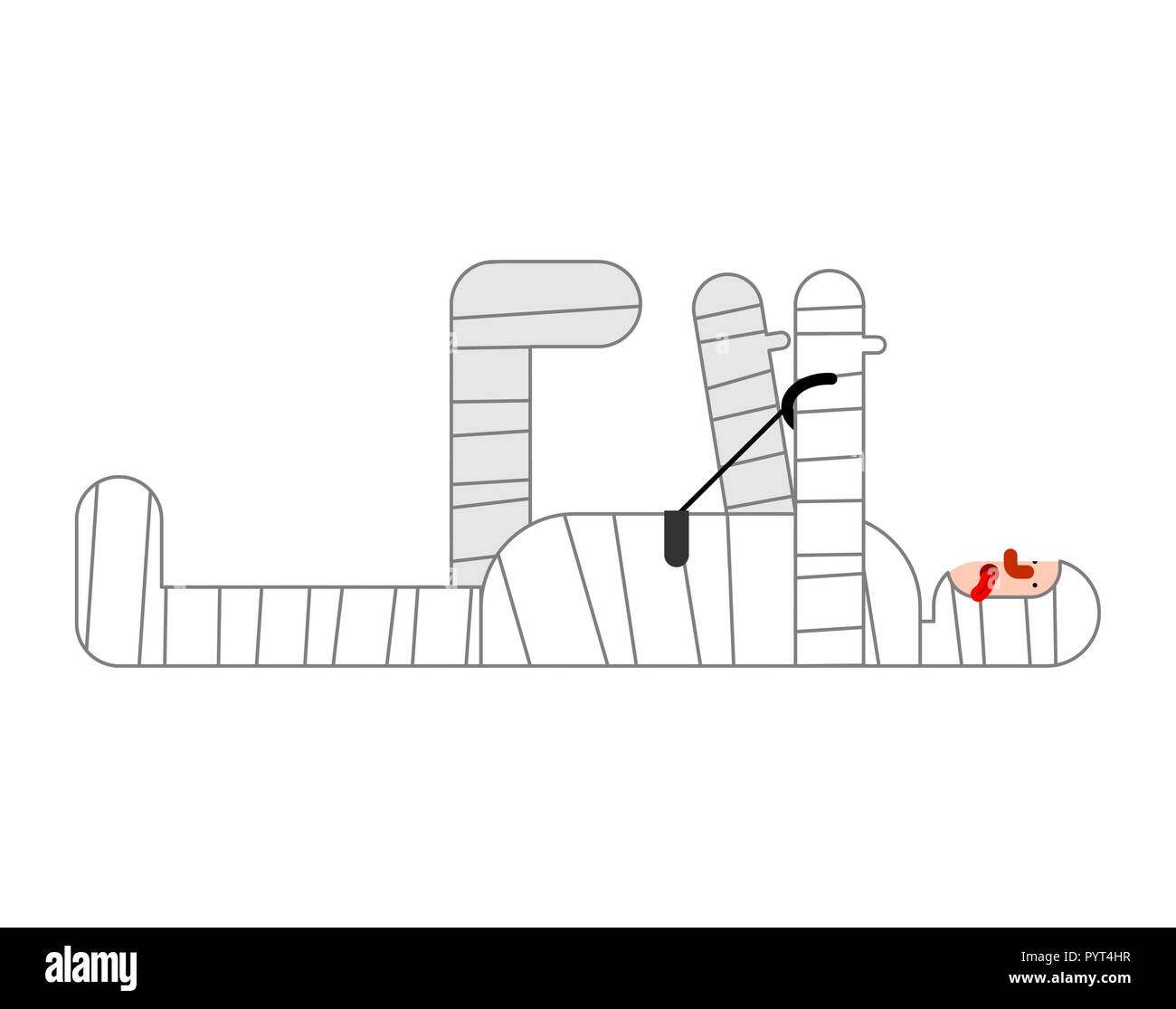 Bandaged man in hospital Stock Vector Images Alamy