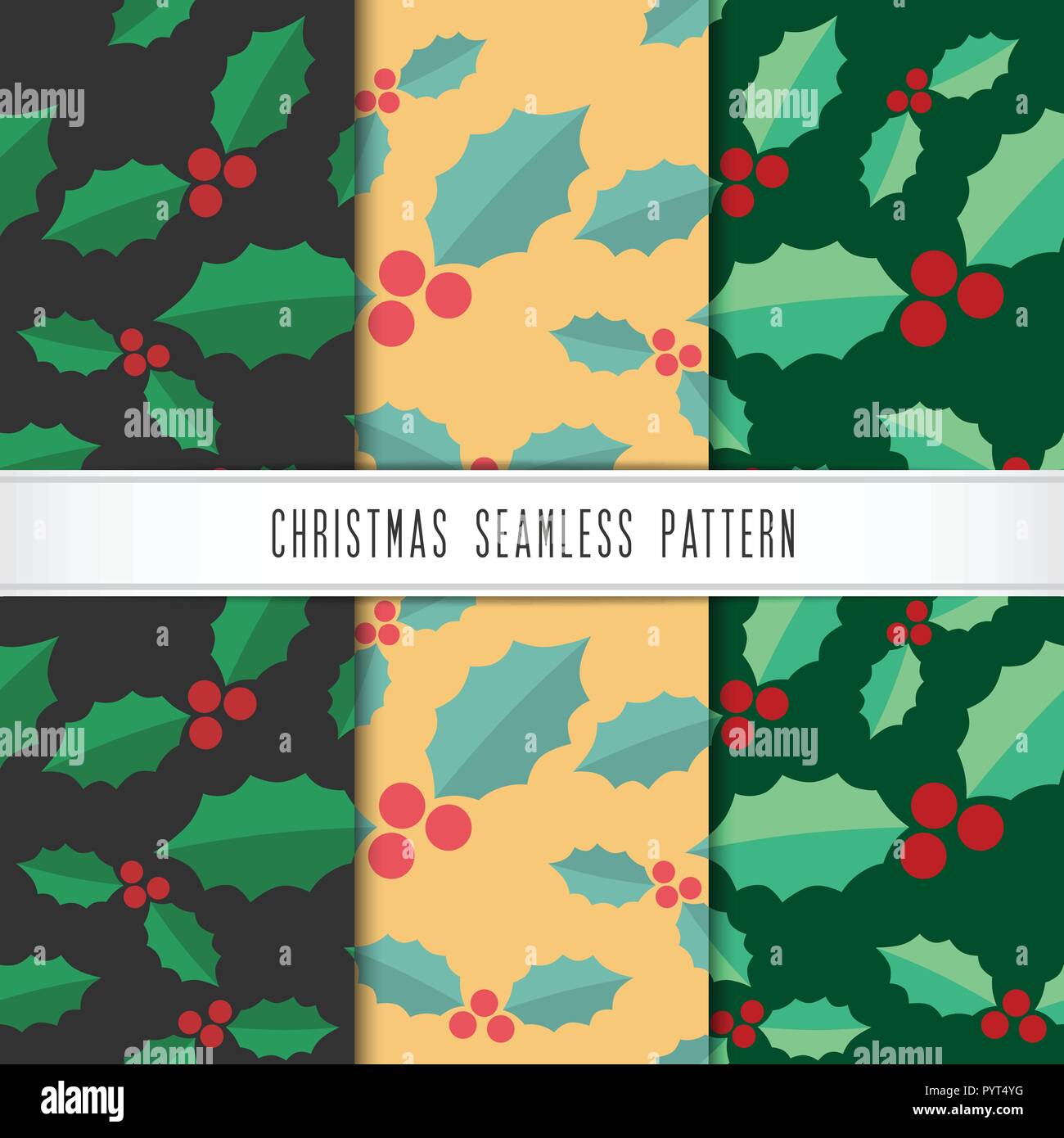 Christmas and happy new year seamless pattern. Winter holiday pattern ...