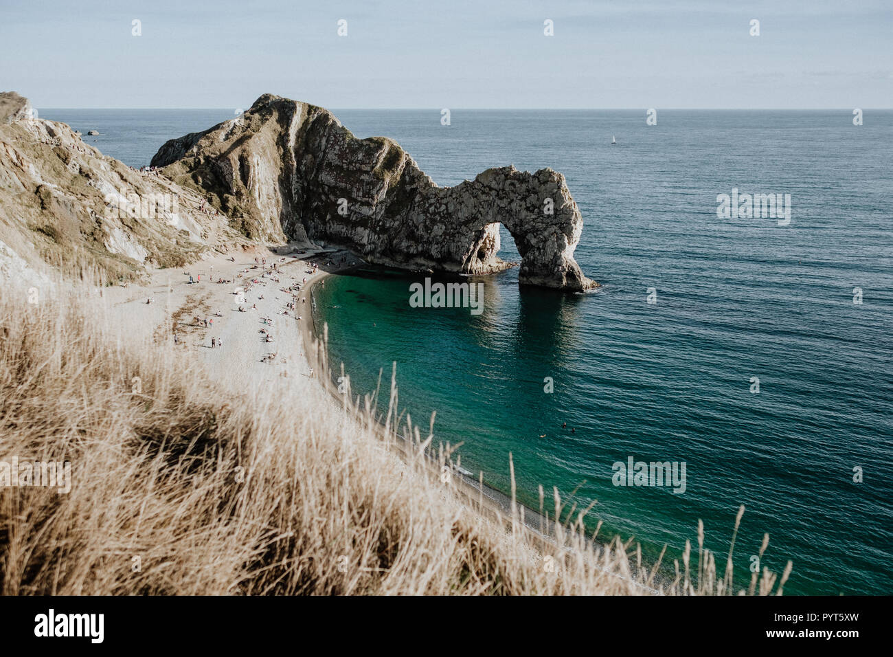 Durdle Door, Dorset on a sunny afternoon Stock Photo