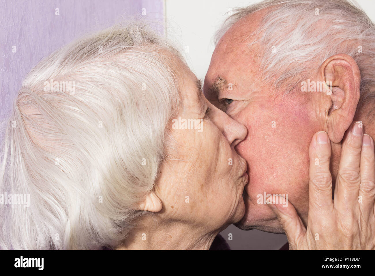 Old Man Kiss Young High Resolution Stock Photography and Images - Alamy
