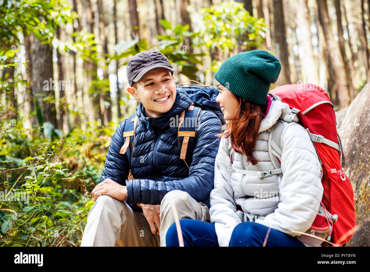 Asian female hiker backpack hi-res stock photography and images - Alamy