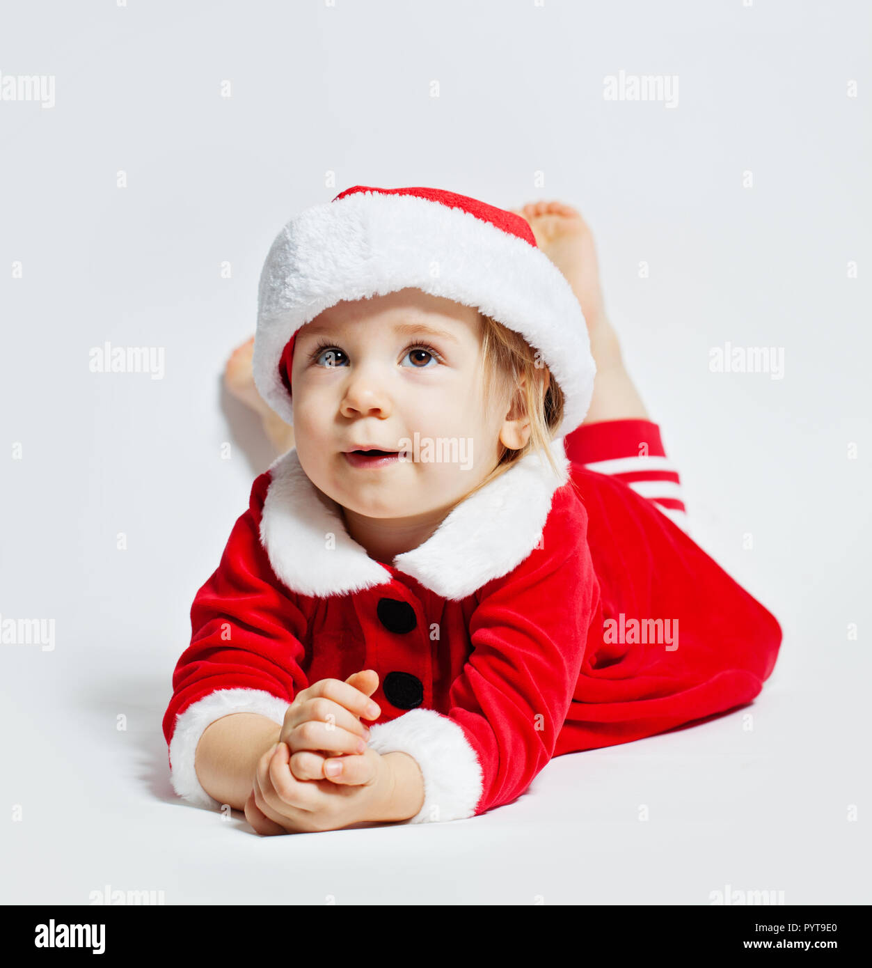 baby in santa hat