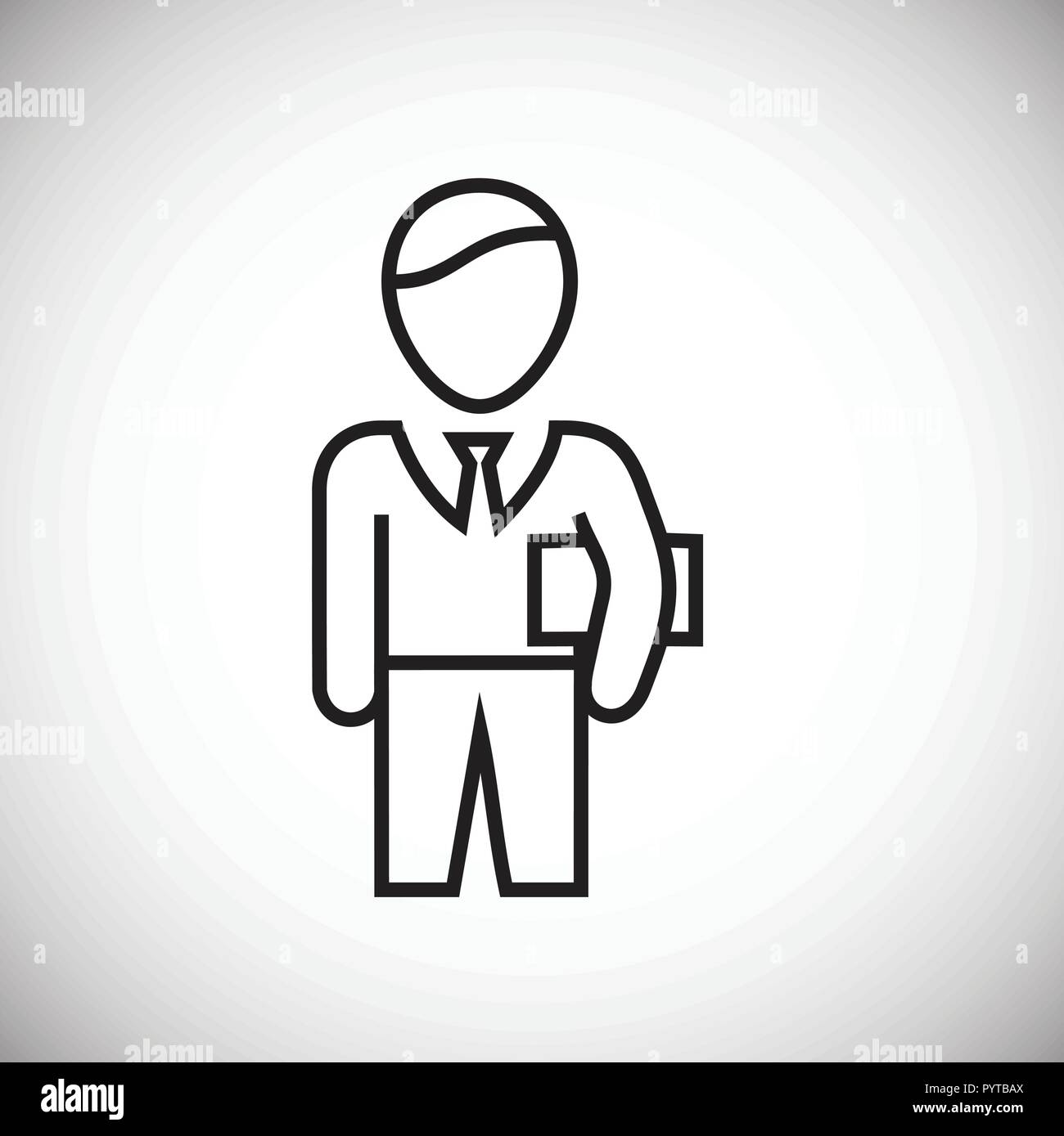 Businessman thin line on white background icon Stock Vector Image & Art ...