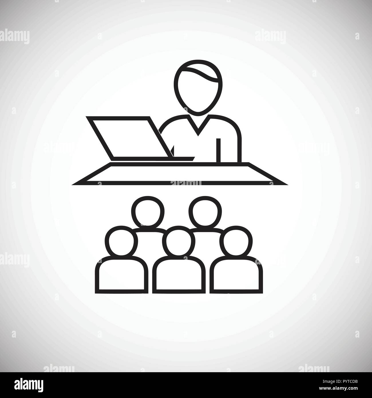 Business meeting thin line on white background Stock Vector Image & Art ...