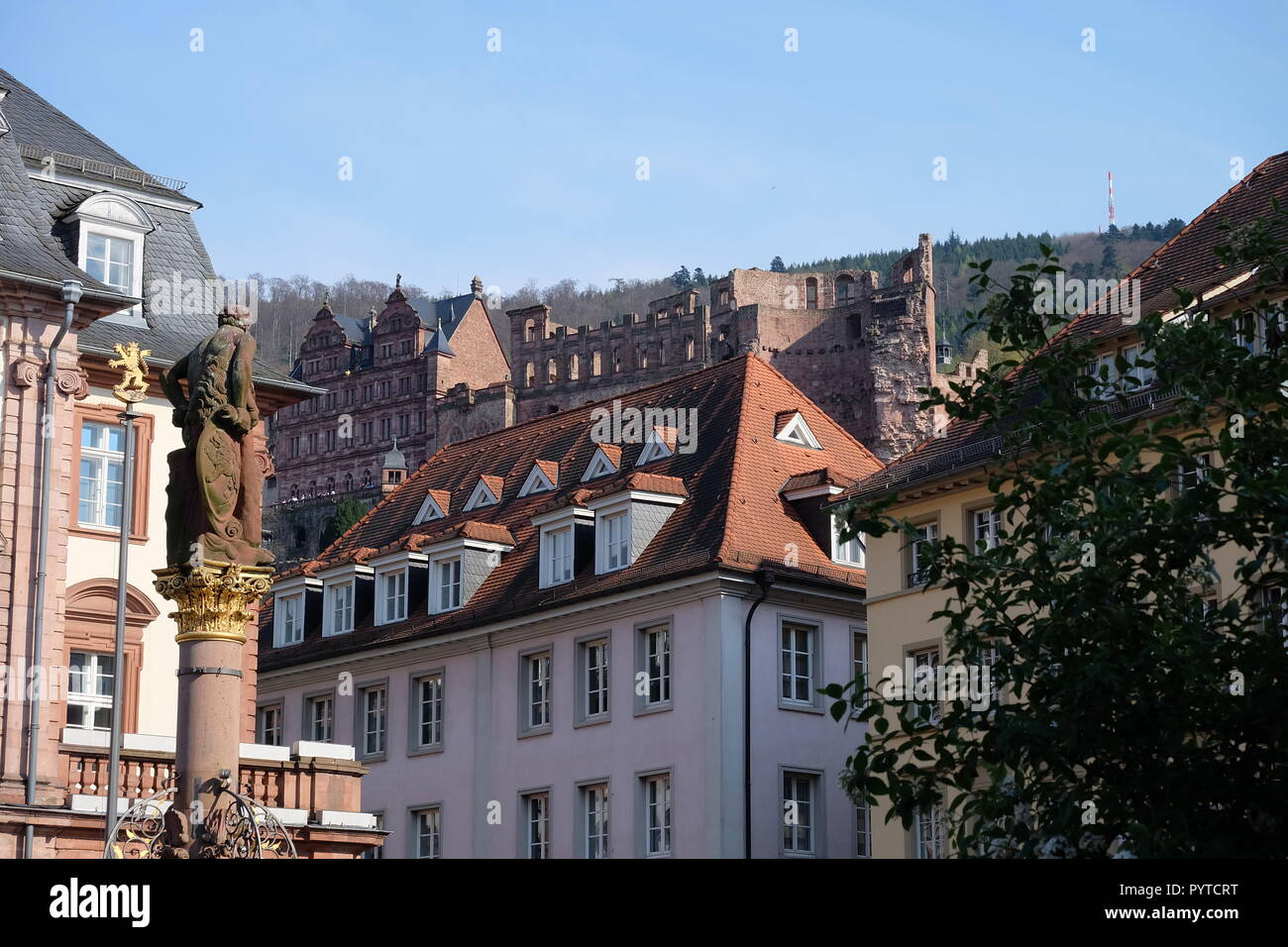 Heidelberg Castle and historic city Stock Photo