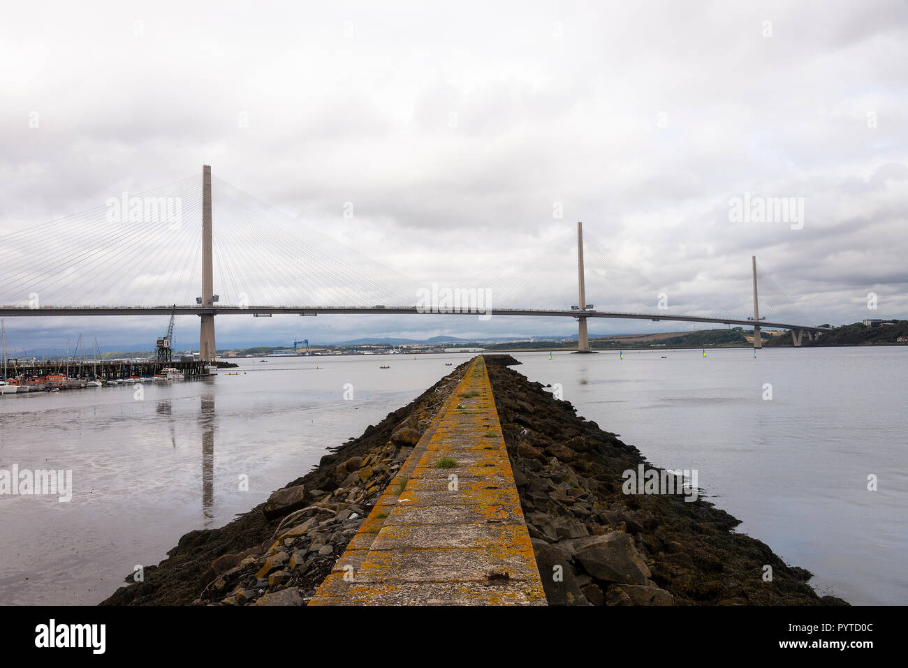 The New Queensferry Crossing Road Bridge Over the Firth of Forth