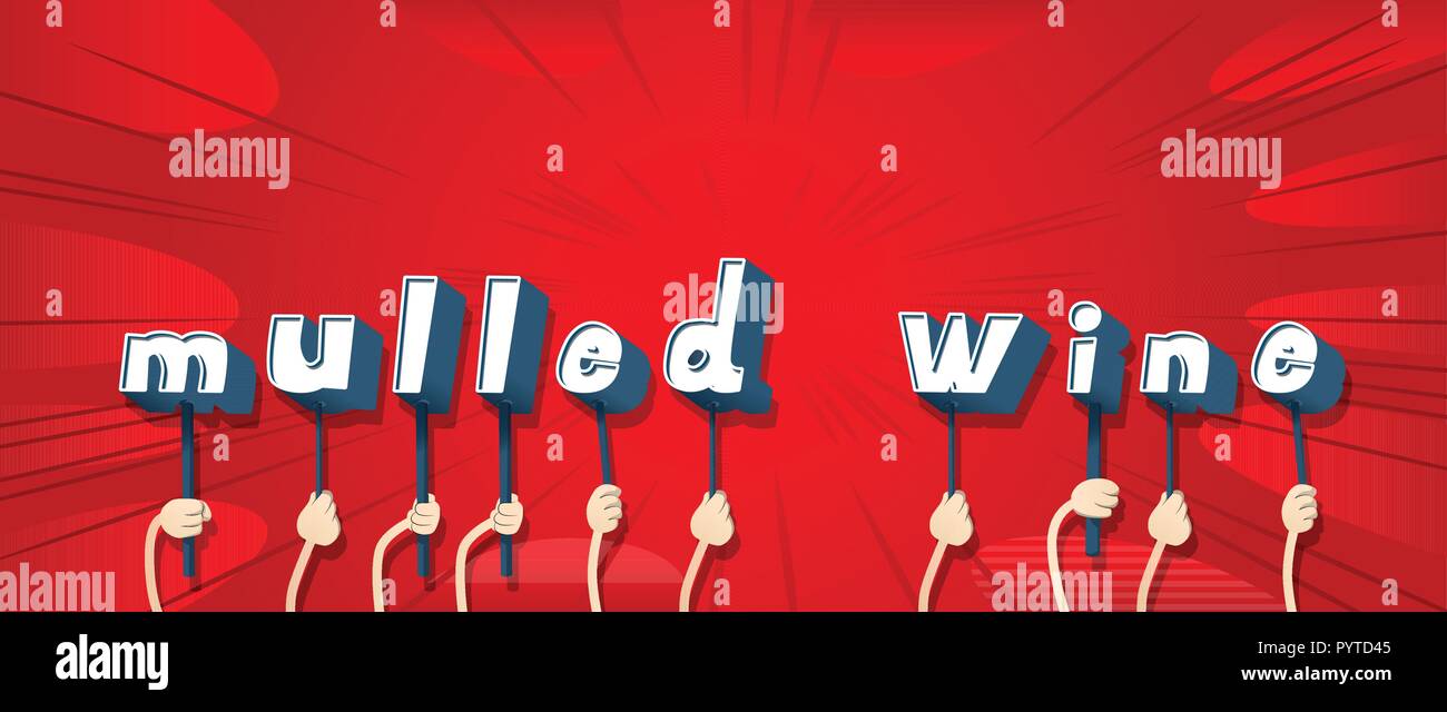 Diverse hands holding letters of the alphabet created the word Mulled