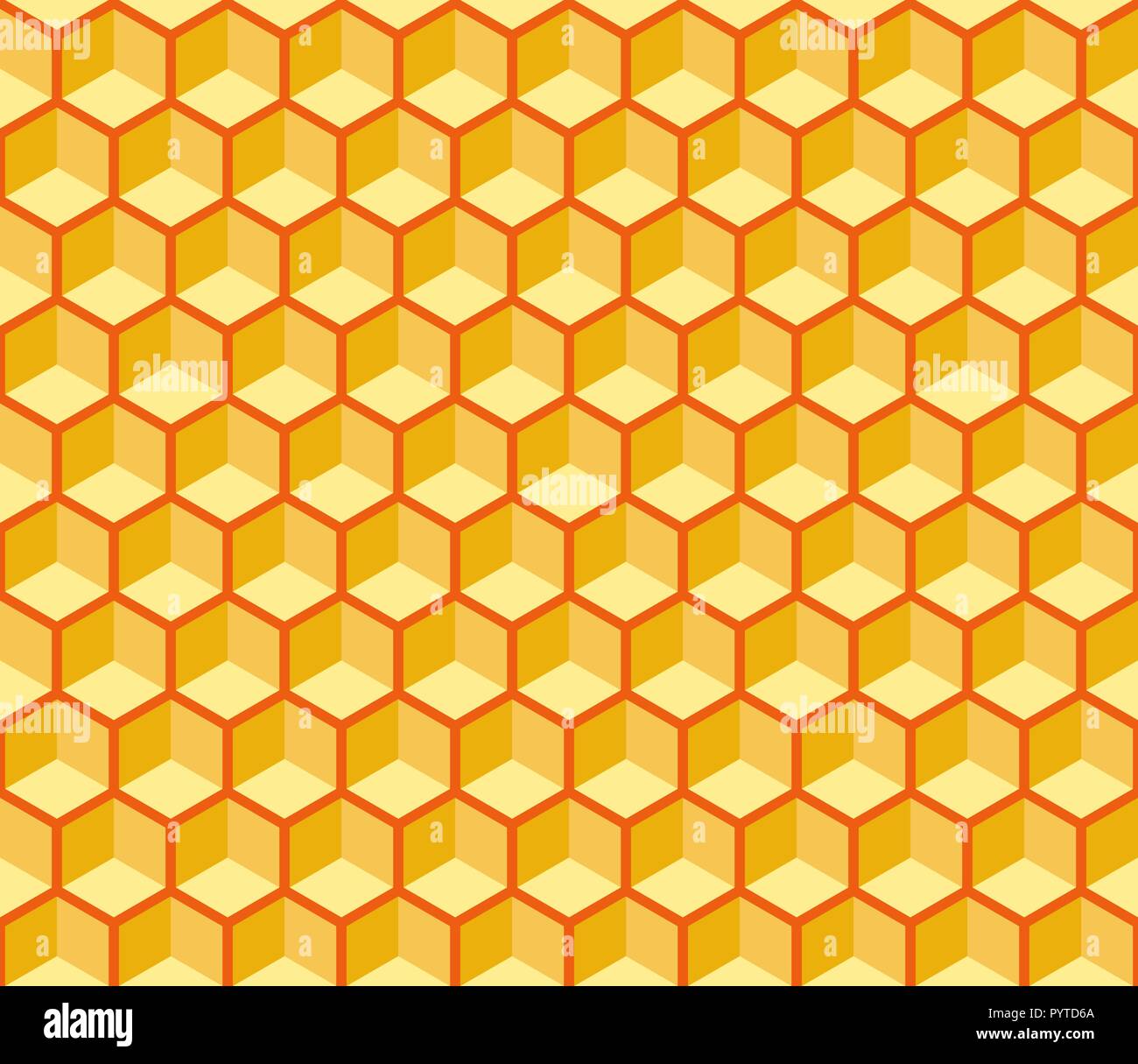 Seamless hexagonal cells vector texture. Editable, reddish background, you can change the background or cells color on any other Stock Vector