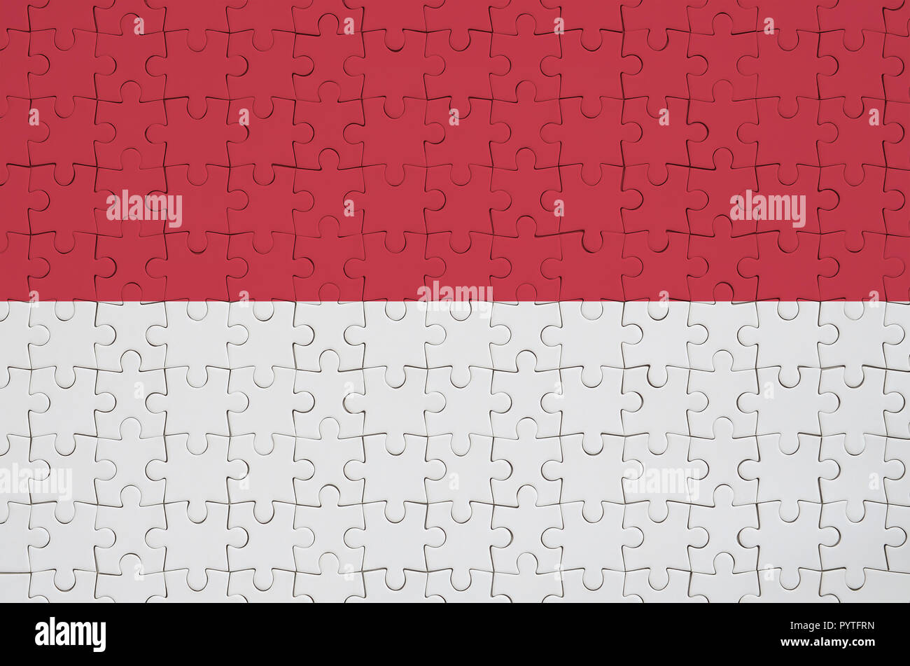 Indonesia flag is depicted on a folded puzzle Stock Photo - Alamy