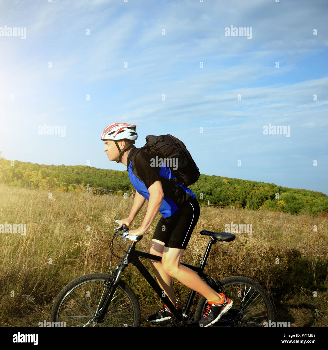 cycling with backpack