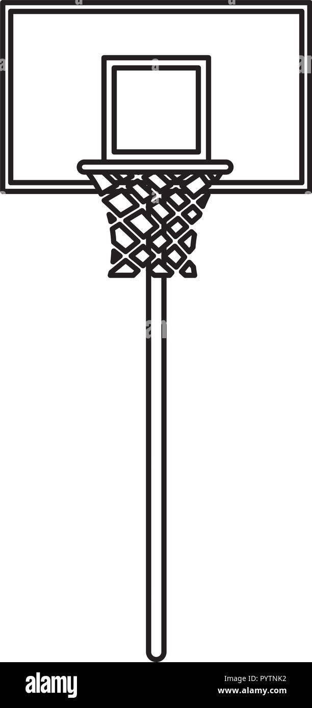 basketball hoop icon over white background, vector illustration Stock