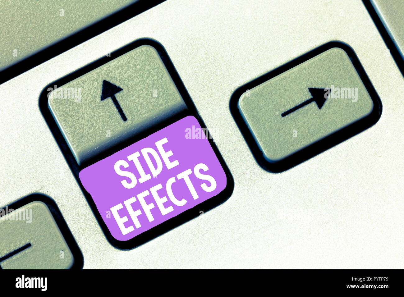 Handwriting text Side Effects. Concept meaning An unintended negative reaction to a medicine and