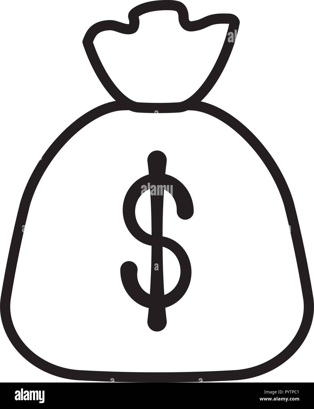 money bag icon over white background, vector illustration Stock Vector ...