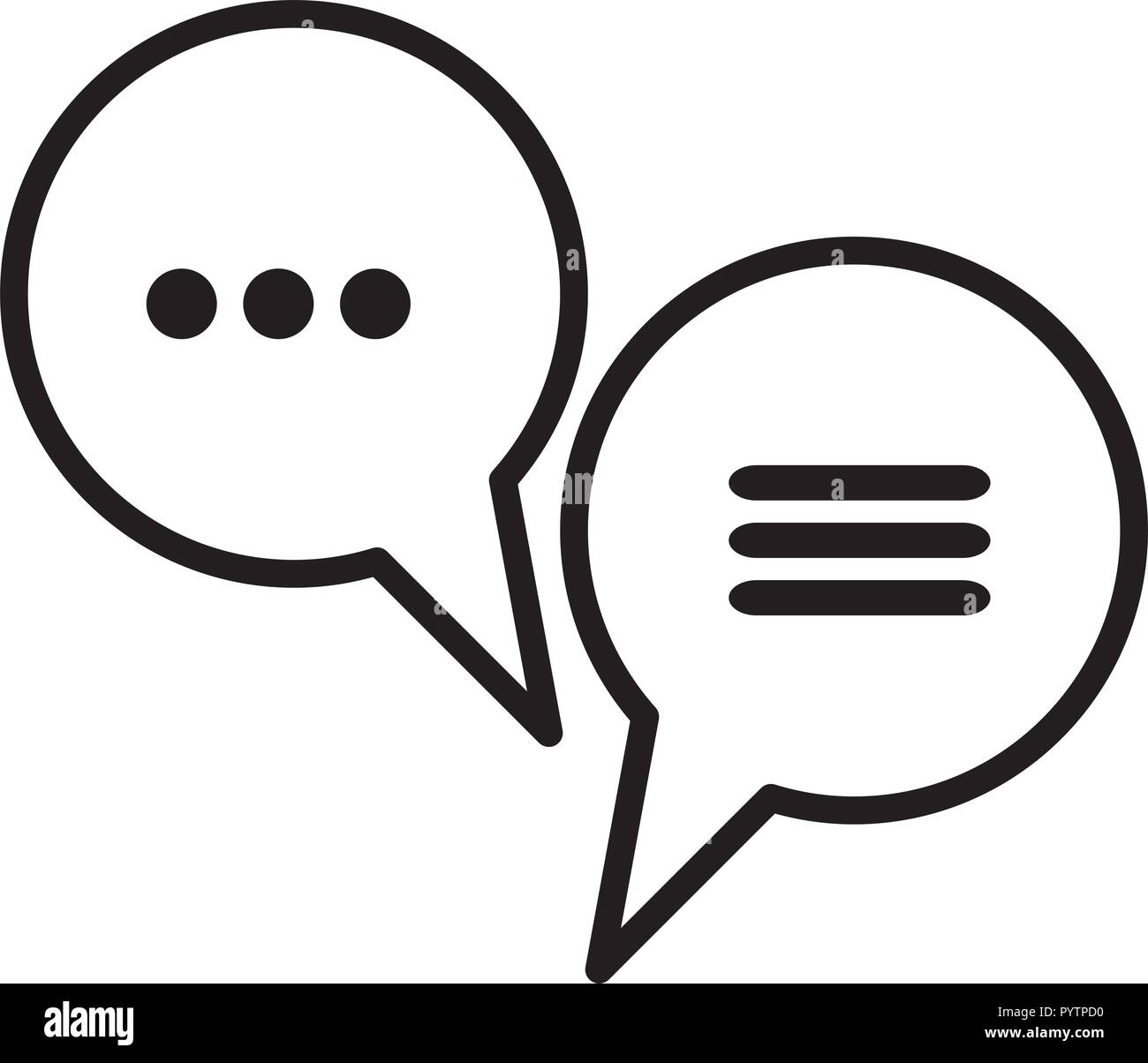 speech bubbles icon over white background, vector illustration Stock ...