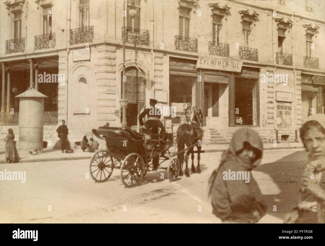 Evenimentul typography, unidentified town, Italy 1890s Stock Photo