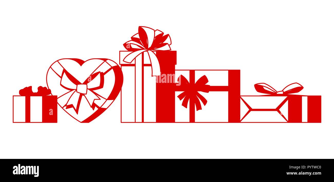 Celebration Banner With Gift Boxes Stock Vector Art Illustration