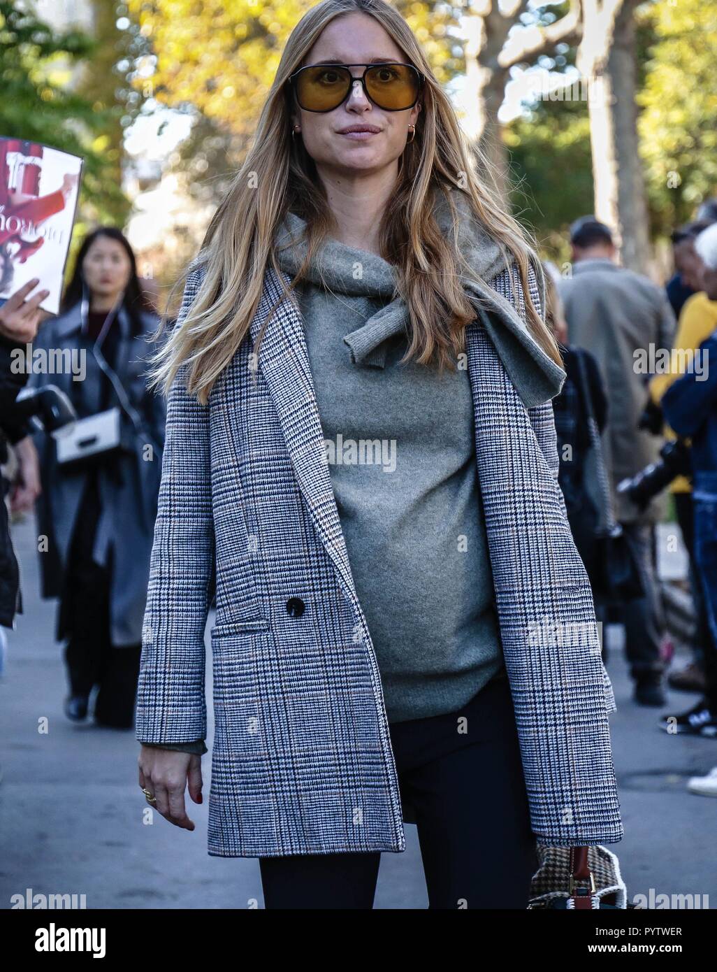 PARIS, France- September 26 2018: Pernille Teisbaek on the street during  the Paris Fashion Week Stock Photo - Alamy