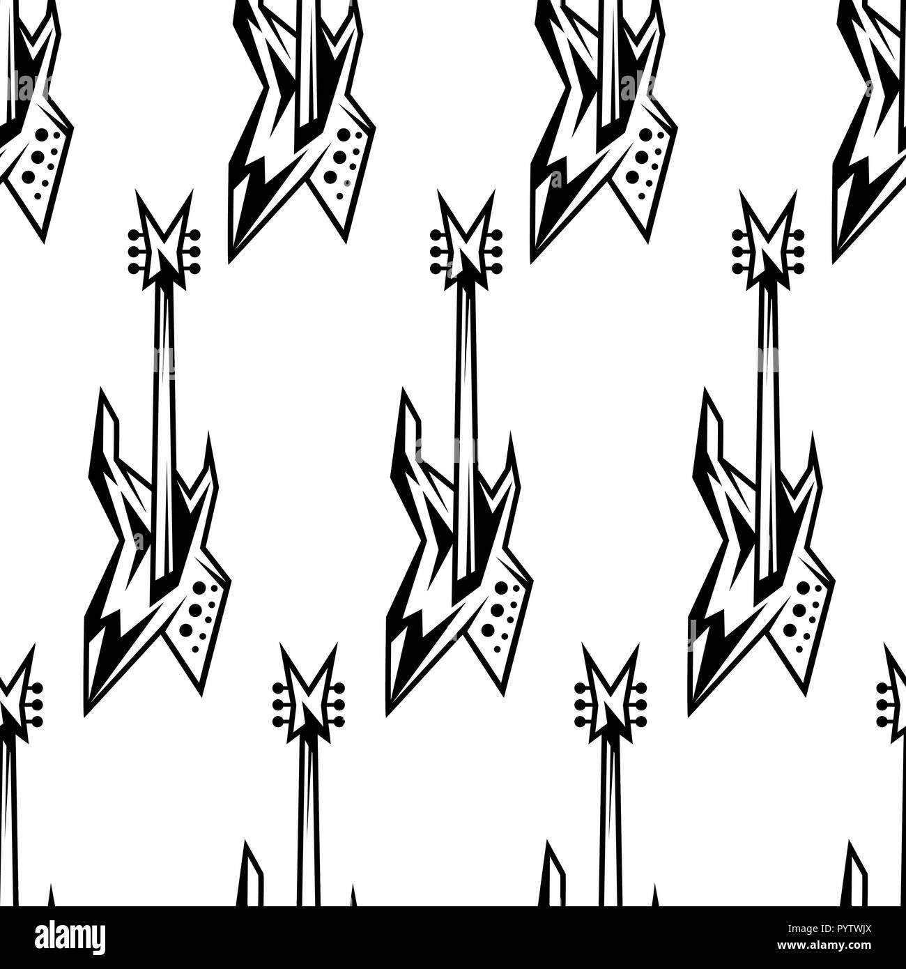Electric guitar drawing Black and White Stock Photos & Images - Alamy