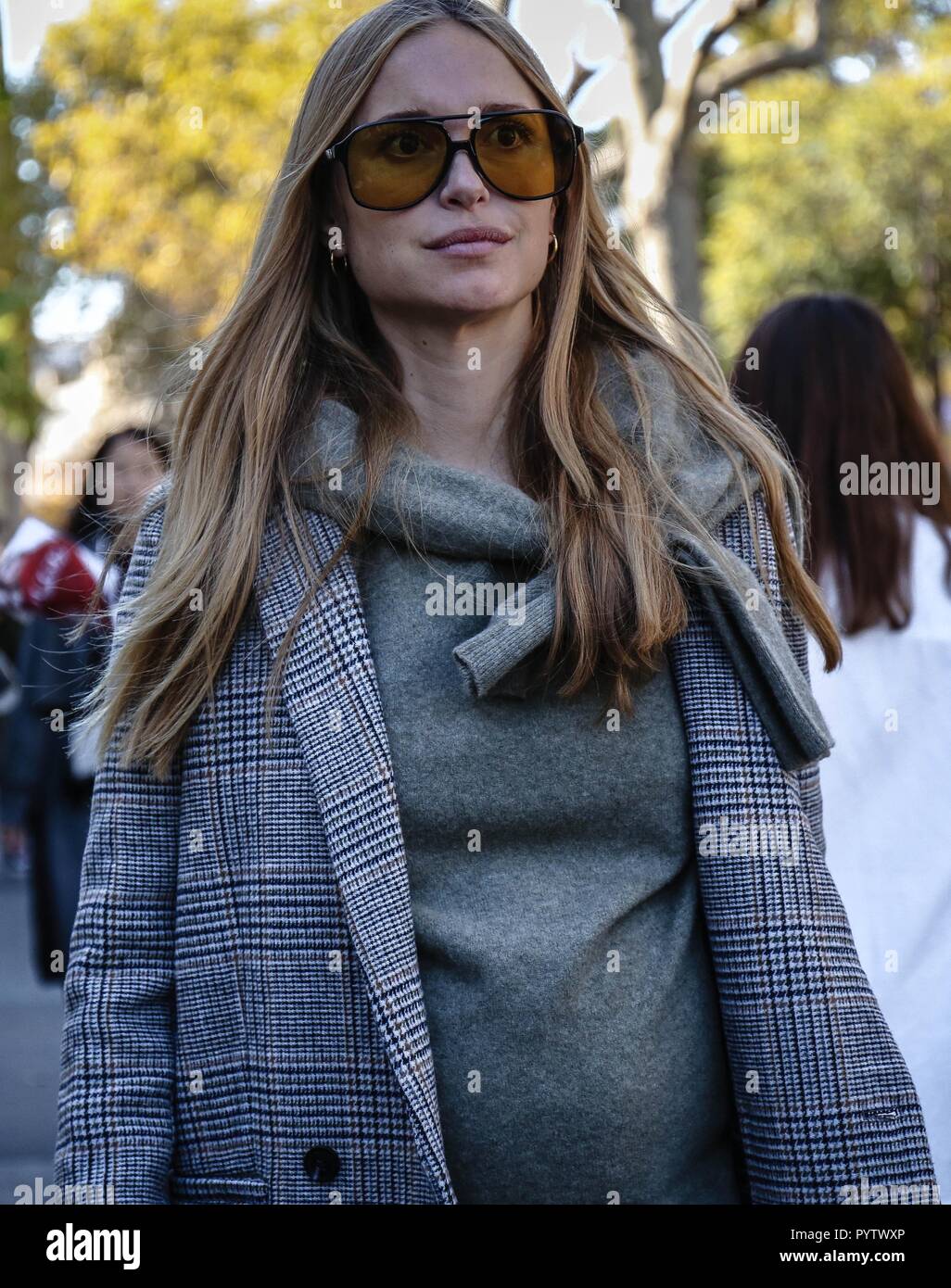 PARIS, France- September 26 2018: Pernille Teisbaek on the street during  the Paris Fashion Week Stock Photo - Alamy