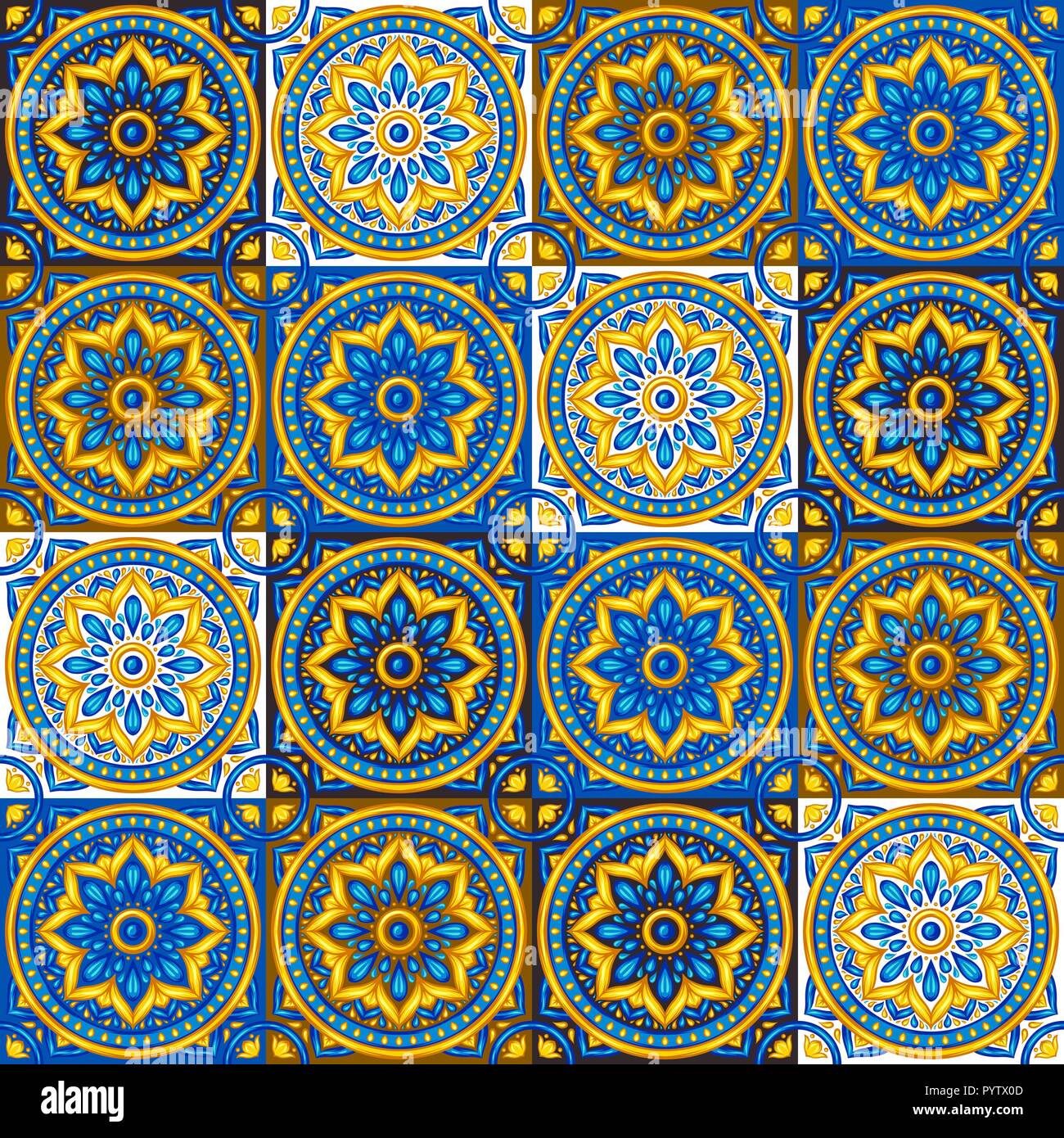 Moroccan ceramic tile seamless pattern Stock Vector Image & Art - Alamy