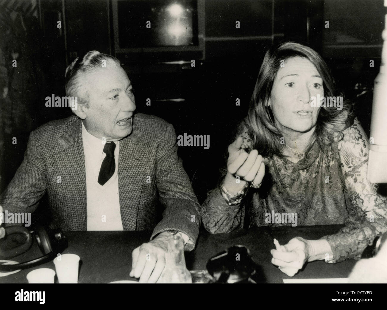 Italian aesthetic surgeon Lionello Ponti and countess Marta Marzotto, 1980s Stock Photo