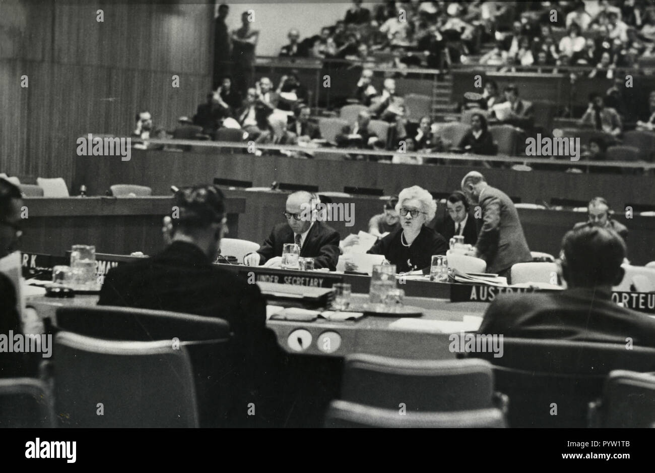 United Nation meeting about the facts in Hungary, 1956 Stock Photo